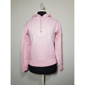 FRYE Women's NEW Sweatshirt Hoodie Pullover Fleece Pink Cotton Peru XS NWT